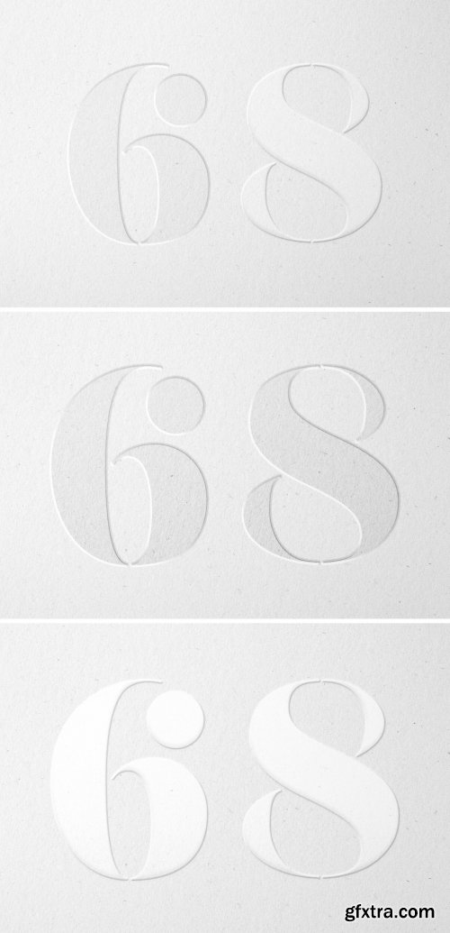 Paper Press and Emboss Logo and Text Effect Mockup 346224336