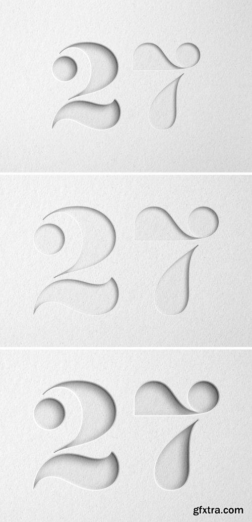 Paper Cut Out Logo and Text Effect Mockup 346224289