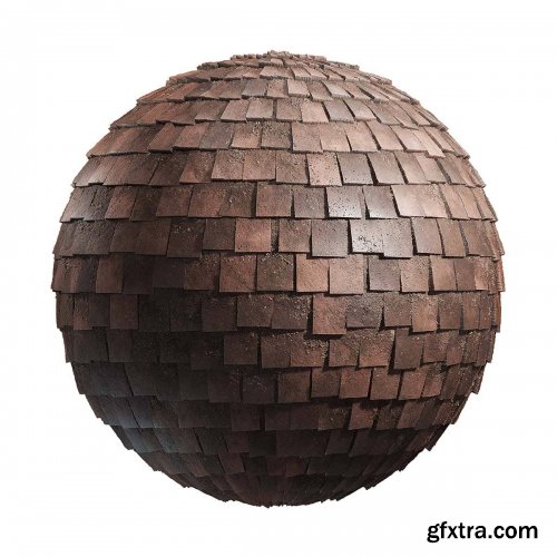 Irregular ceramic roof PBR Texture