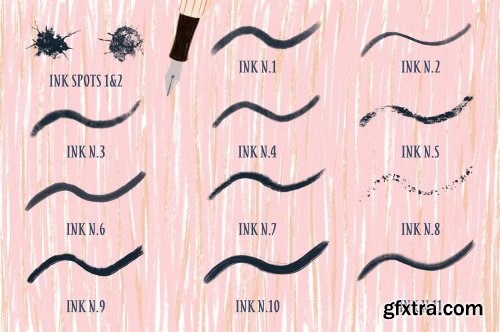 CreativeMarket - Ink Brushes for Procreate 4890834