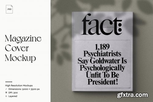 CreativeMarket - Magazine Cover Mockup 3748554