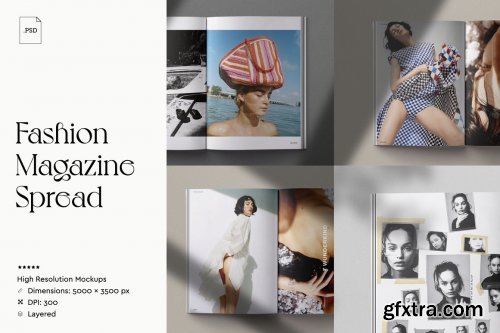 CreativeMarket - (NEW) Magazine Spread Mockup 3739343
