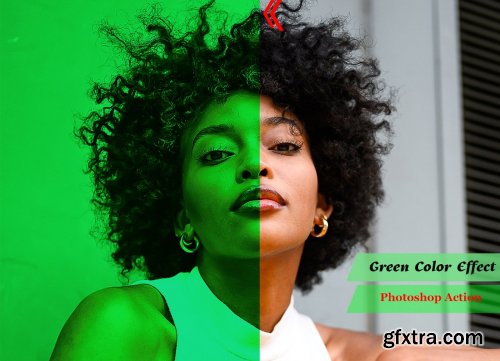 CreativeMarket - Green Color Effect Photoshop Action 4939667