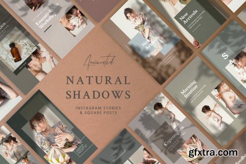 CreativeMarket - Natural Shadows Stories - Social Kit 3210766