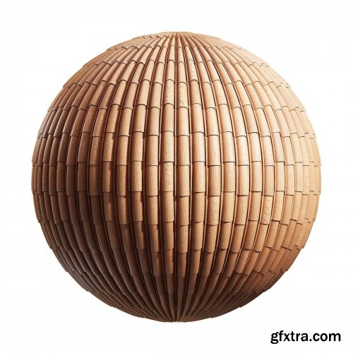 Orange ceramic roof 03 PBR Texture