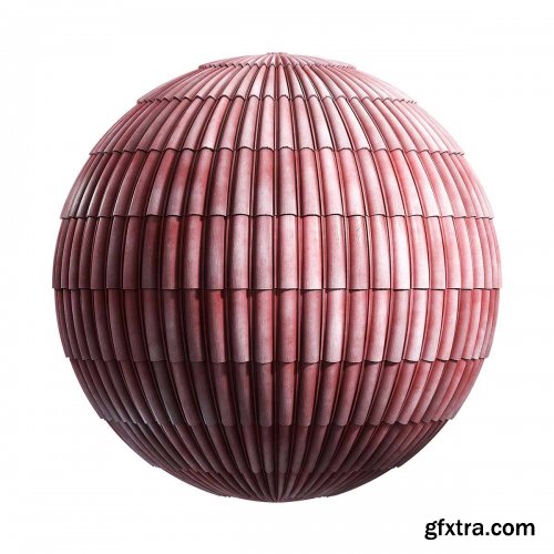 Faded ceramic roof PBR Texture