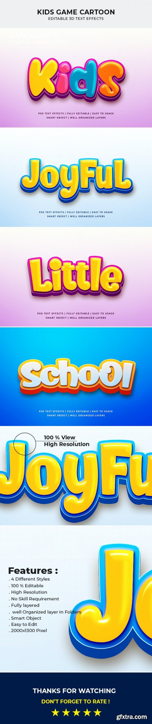 GraphicRiver - Kids Game Cartoon 3d Text Effect Mockup 26635961