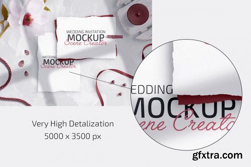 CreativeMarket - Wedding Invitation Mockup Scene Creator 4981283