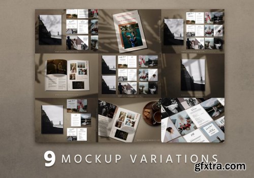 CreativeMarket - Modern Magazine Mockup Set 4675509