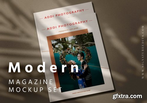 CreativeMarket - Modern Magazine Mockup Set 4675509