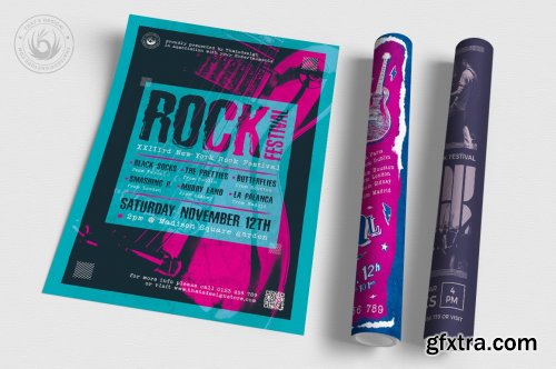 CreativeMarket - Indie Rock Flyer Bundle V3 4653026