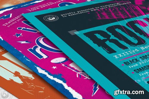 CreativeMarket - Indie Rock Flyer Bundle V3 4653026