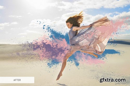 CreativeMarket - Color Powder Overlays Photoshop 4935360