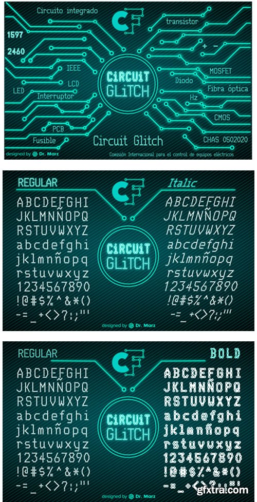 Circuit Glitch Font