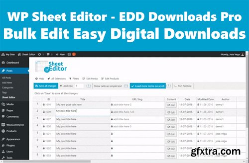 WP Sheet Editor - EDD Downloads Pro v1.0.26 - Bulk Edit Easy Digital Downloads WP Sheet Editor - EDD Downloads Pro v1.0.26 - Bulk Edit Easy Digital Downloads