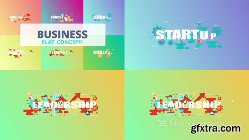 MotionElements Business word flat concept 14680921 » GFxtra
