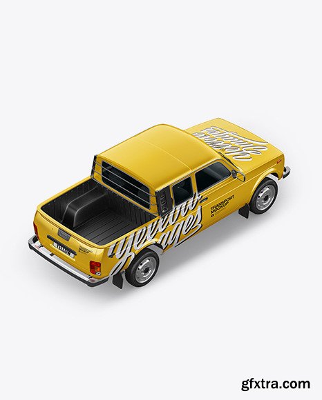 Pickup Truck Mockup - Top Back HalfSide 59259