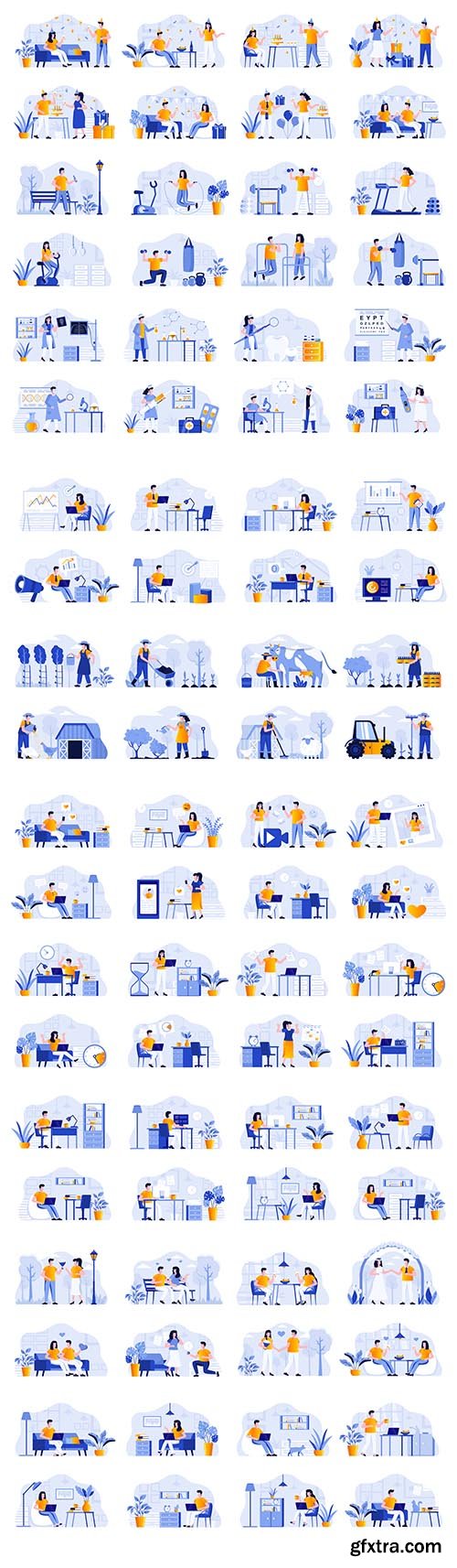 Business Scenes Bundle with People Characters Flat Illustration Vol 2