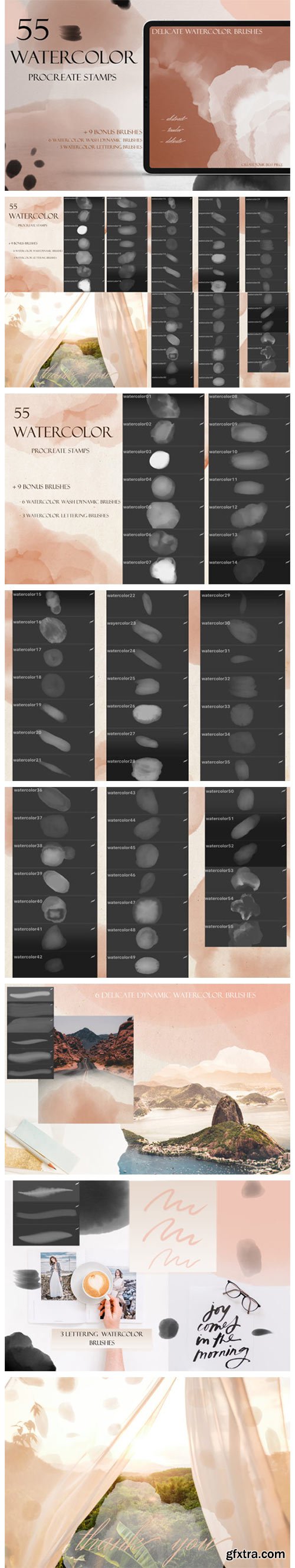Delicate Watercolor Procreate Brush Set 4267101