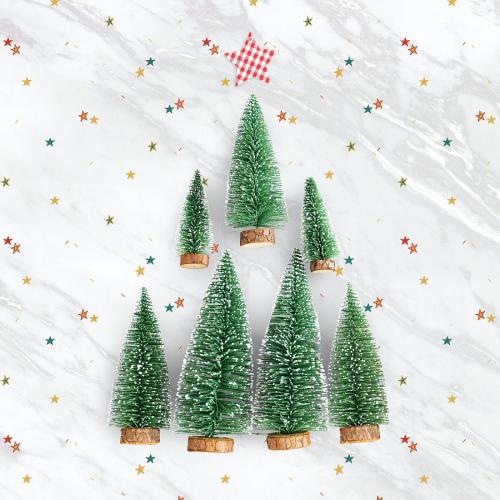 Cute Christmas tree flatlay design - 520229