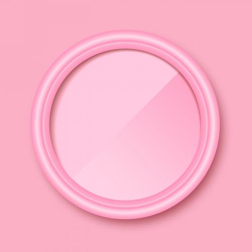 Round pink frame on a pink background vector - 1223657