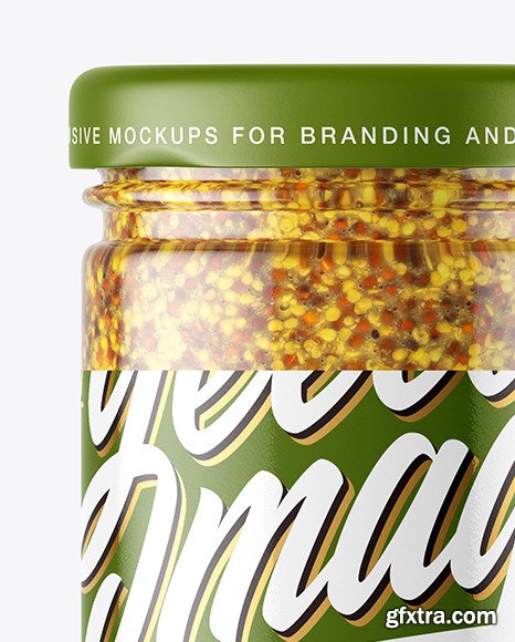 Clear Glass Jar with Wholegrain Mustard 56614