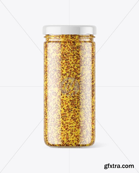 Clear Glass Jar with Wholegrain Mustard 56614