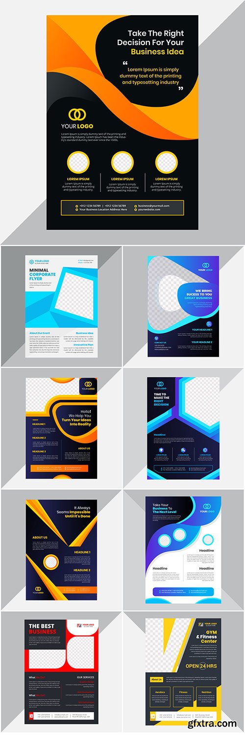 Creative modern corporate flyer design template