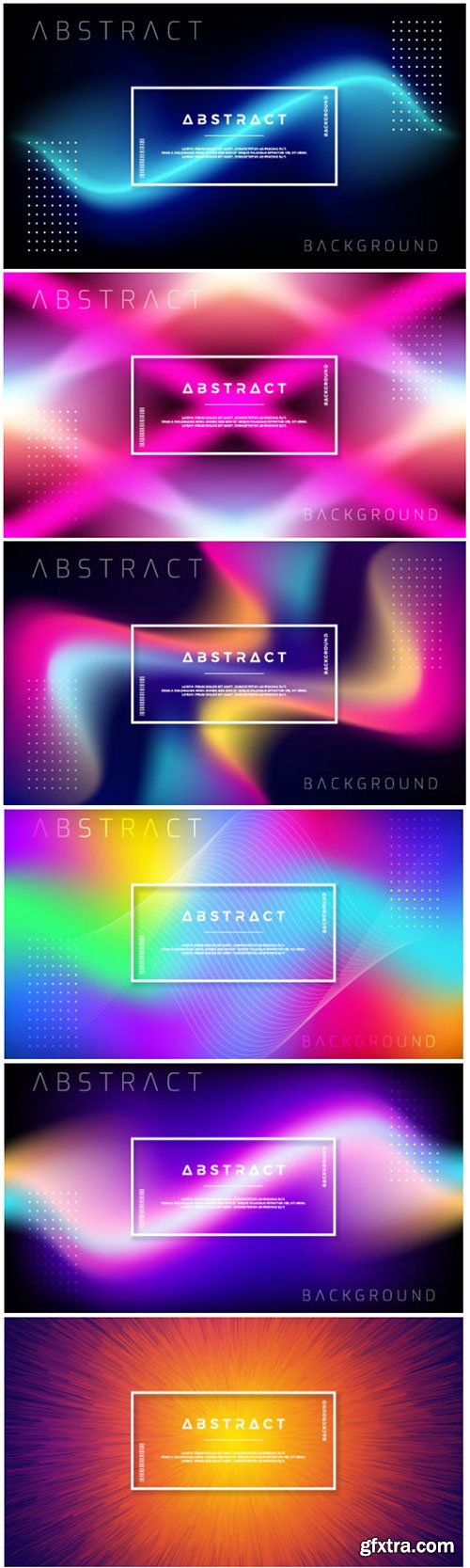 Abstract Dynamic Background Design with Colorful Gradient Shapes 6xAI