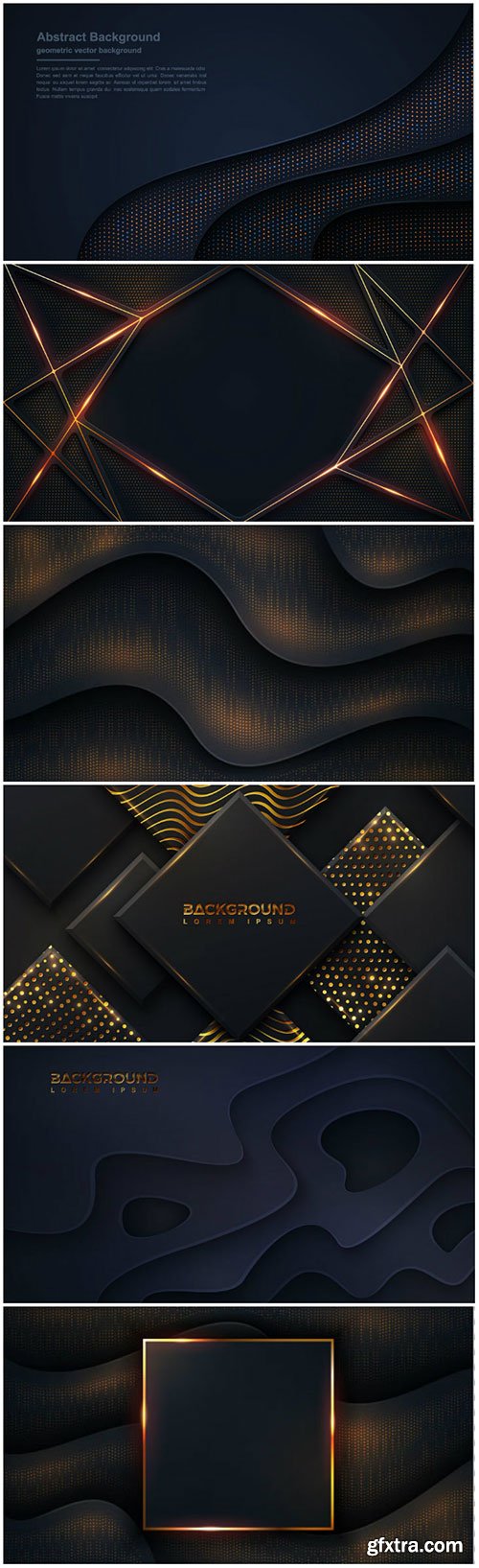 Luxury dark background textured and wavy with a combination of shining dots