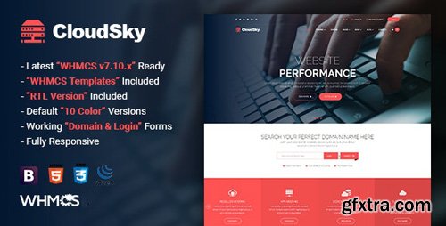 ThemeForest - CloudSky v1.7 - Multipurpose Domain, Hosting and WHMCS Template - 20729612