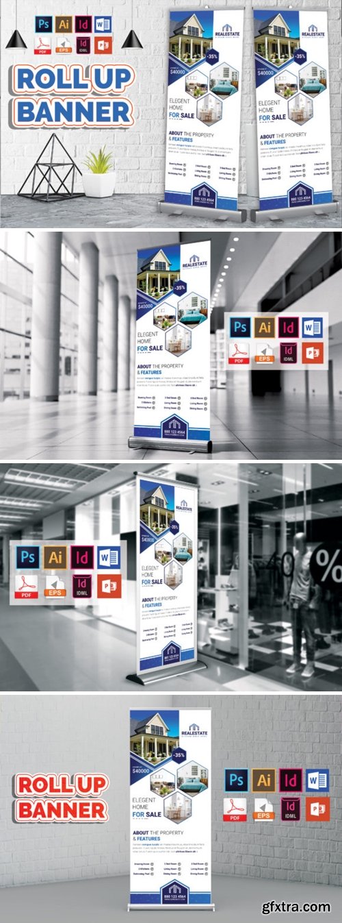 Real Estate Roll Up Banner Vol-01 Real Estate Roll Up Banner Vol-01