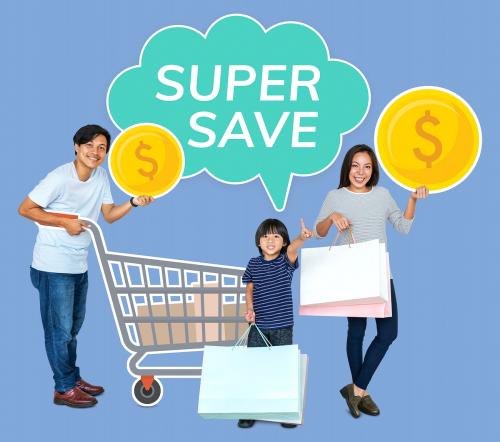 Happy family looking for a super save deal - 503968