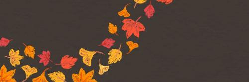 Autumn foliage brown banner template vector - 1180784