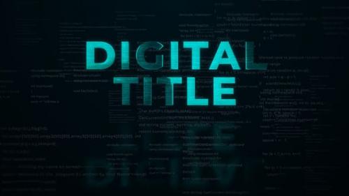Videohive - Digital Code Logo Reveal