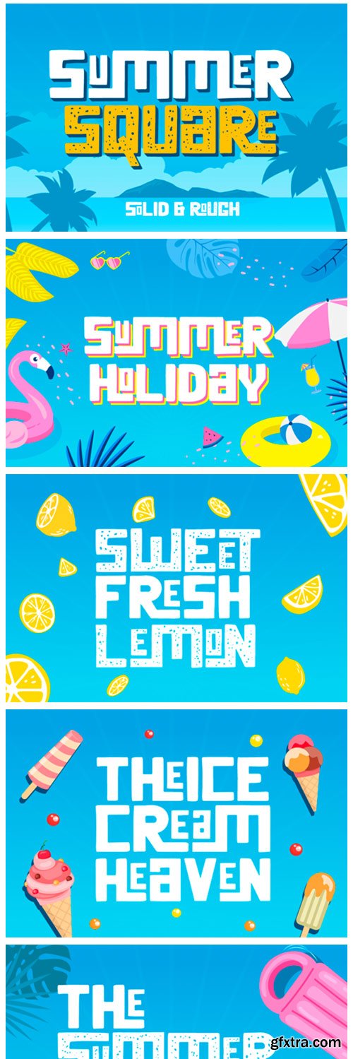 Summer Square Font Summer Square Font