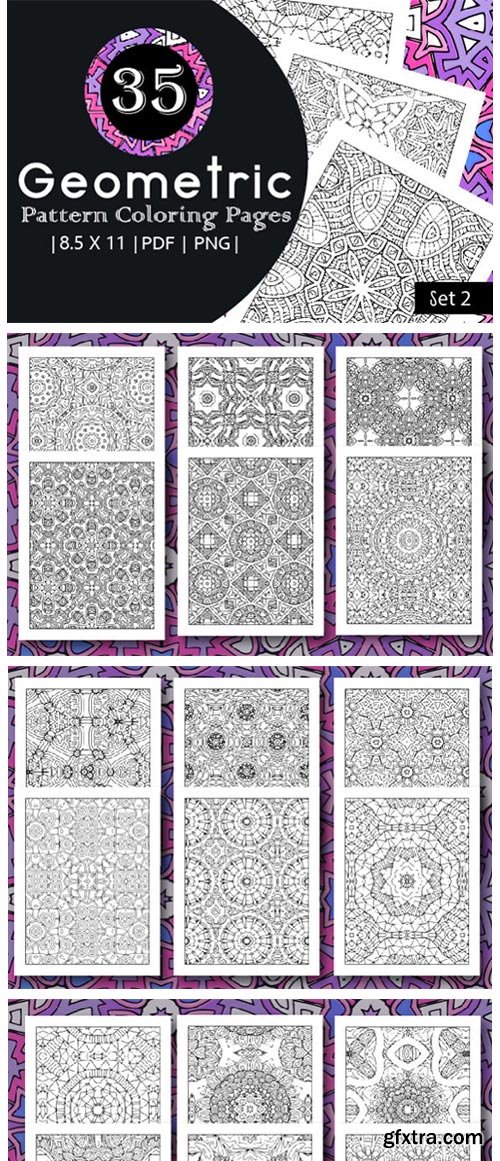 35 Geometric Pattern Coloring Set 2 4320989 35 Geometric Pattern Coloring Set 2 4320989