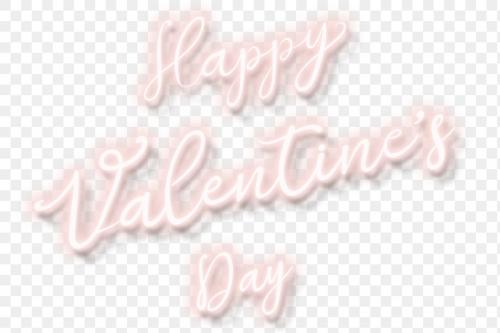 Happy Valentines Day typography style transparent png - 2094115