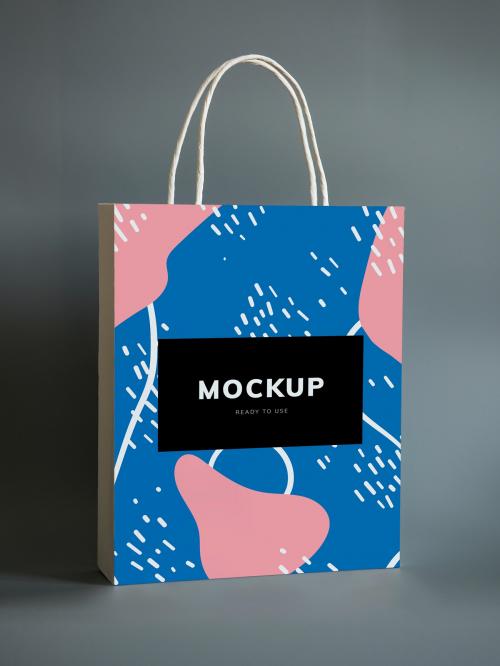 Colorful shopping paper bag mockup - 502704