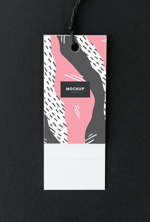 Colorful bookmark tag mockup design - 502711