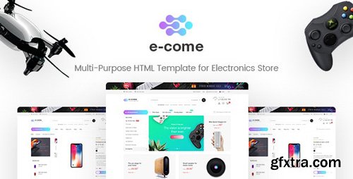 ThemeForest - E-come v1.0.0 - Multi-Purpose HTML Template for Electronics Store (Update: 13 June 18) - 21919569