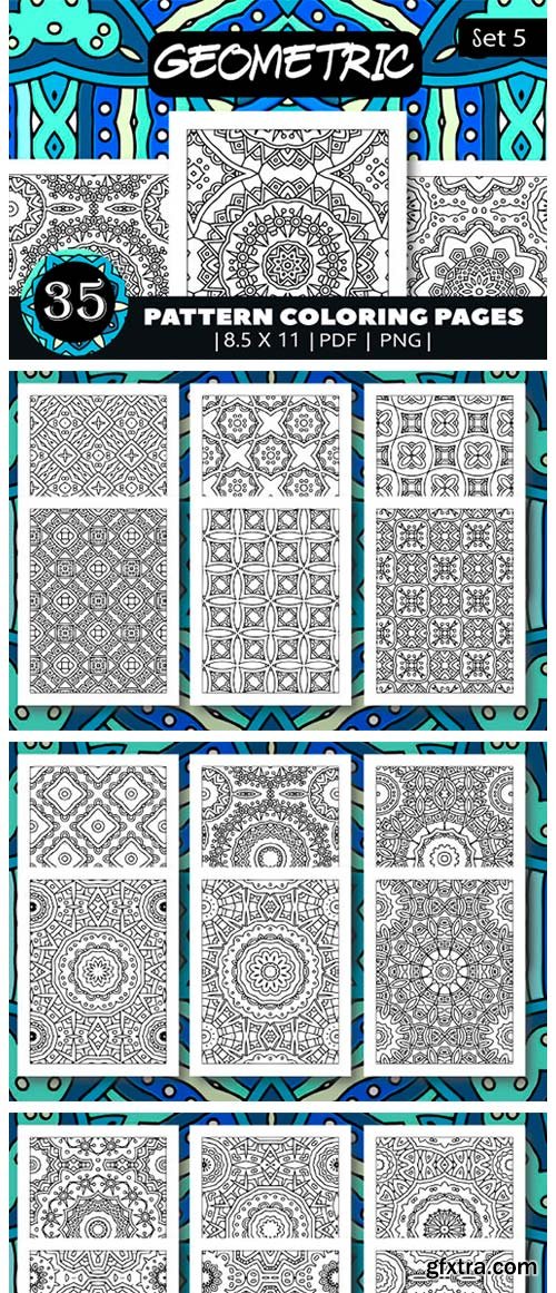 35 Geometric Pattern Coloring Set 5 4329811 35 Geometric Pattern Coloring Set 5 4329811