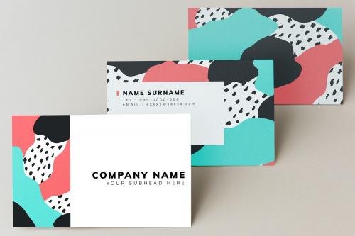 Colorful business card mockup design - 502738