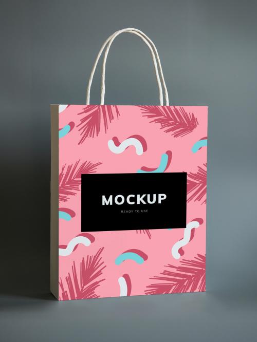 Colorful shopping paper bag mockup - 502741