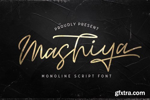 CM - Mashiya - Monoline Script Font 5048351