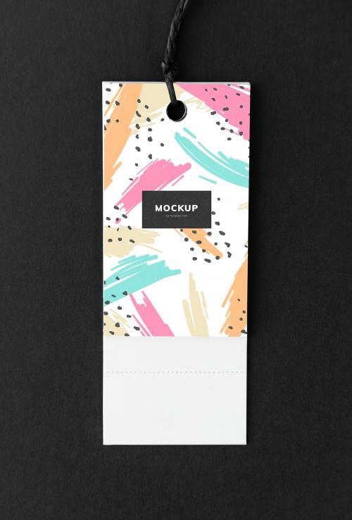 Colorful bookmark tag mockup design - 502749