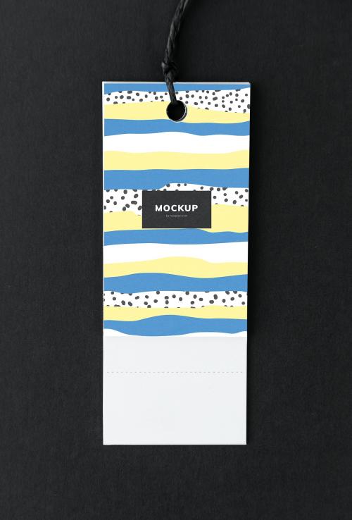 Colorful bookmark tag mockup design - 502768