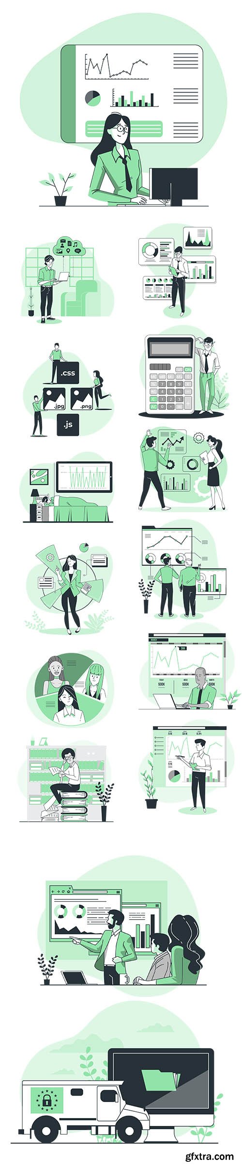 Vector Illustrations Data Concept