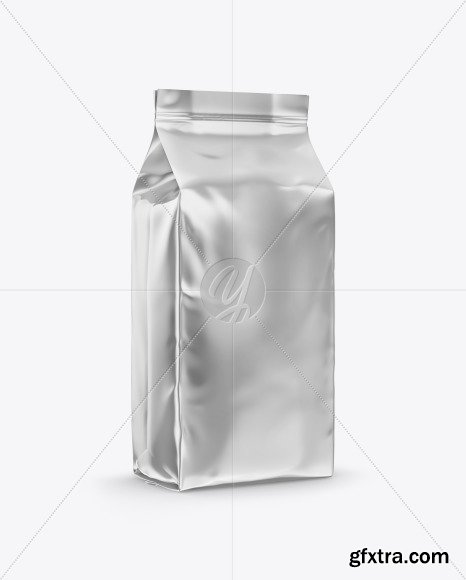 Metallic Coffee Bag Mockup - Half Side Mockup 61986