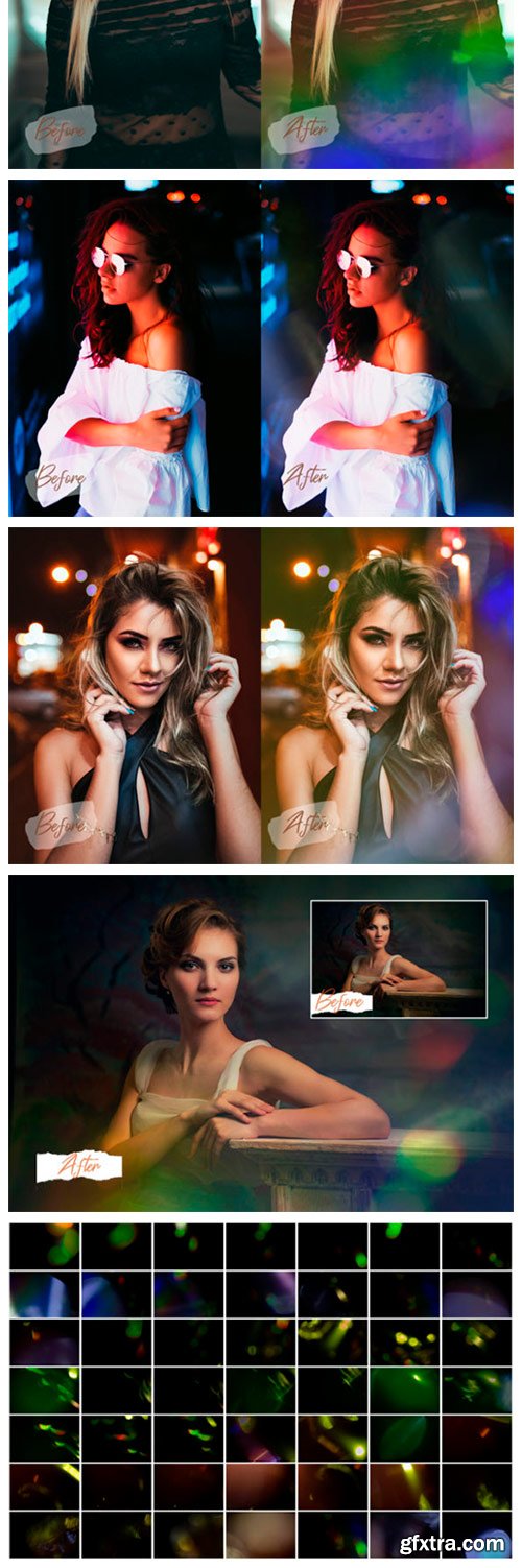 90 Night Light Leak Effect Overlays 4344244